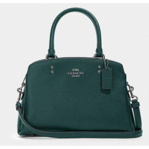 Coach Handbags - NWT Coach Lillie Forest Crossgrain Leather Satchel Shoulder Bag and Wallet